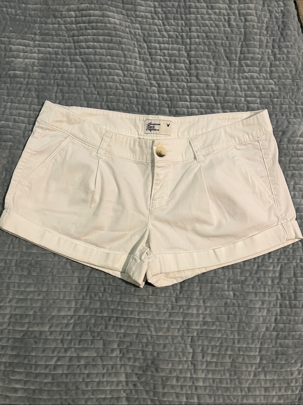American Eagle Outfitters White Casual Cotton Shorts